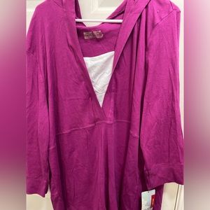 Long sleeve hoodie. T shirt material